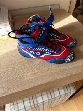 Kids karting/Racing Shoes - Red & Blue